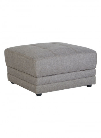 Curvy Square Ottoman With Storage Grey
