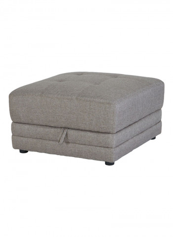Curvy Square Ottoman With Storage Grey