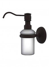 Monte Carlo Collection Wall Mounted Soap Dispenser Grey/Brown 3x3x7inch