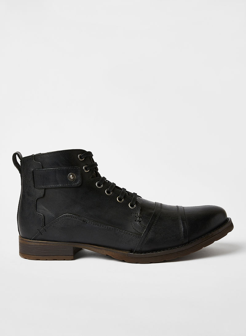 Carmen Di Leather Boots Black