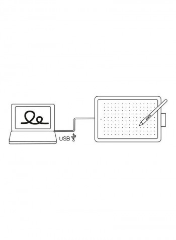 One by Wacom CTL-472 Small Pen Tablet Smallinch Black