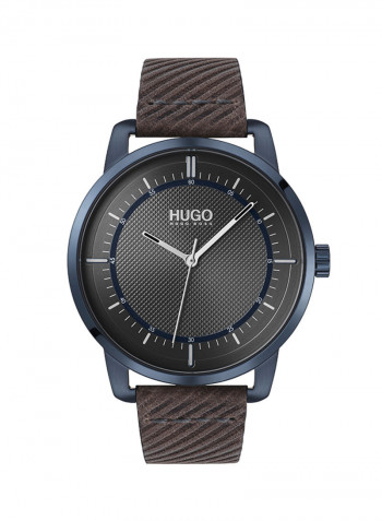 Men's Reveal Leather Analog Wrist Watch 1530102