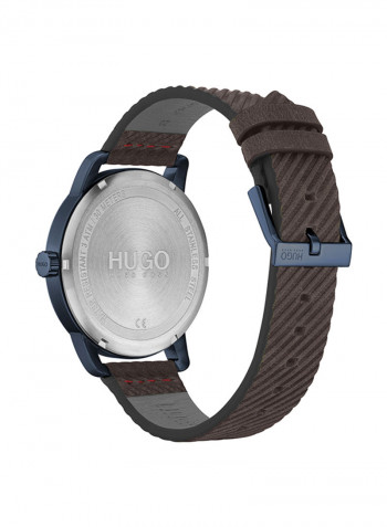 Men's Reveal Leather Analog Wrist Watch 1530102