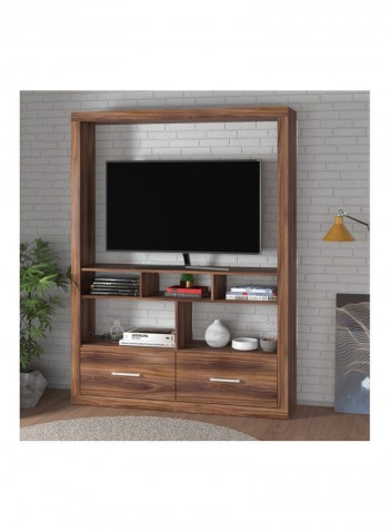 Elgin 2-Drawer Wall Unit For TV Brown