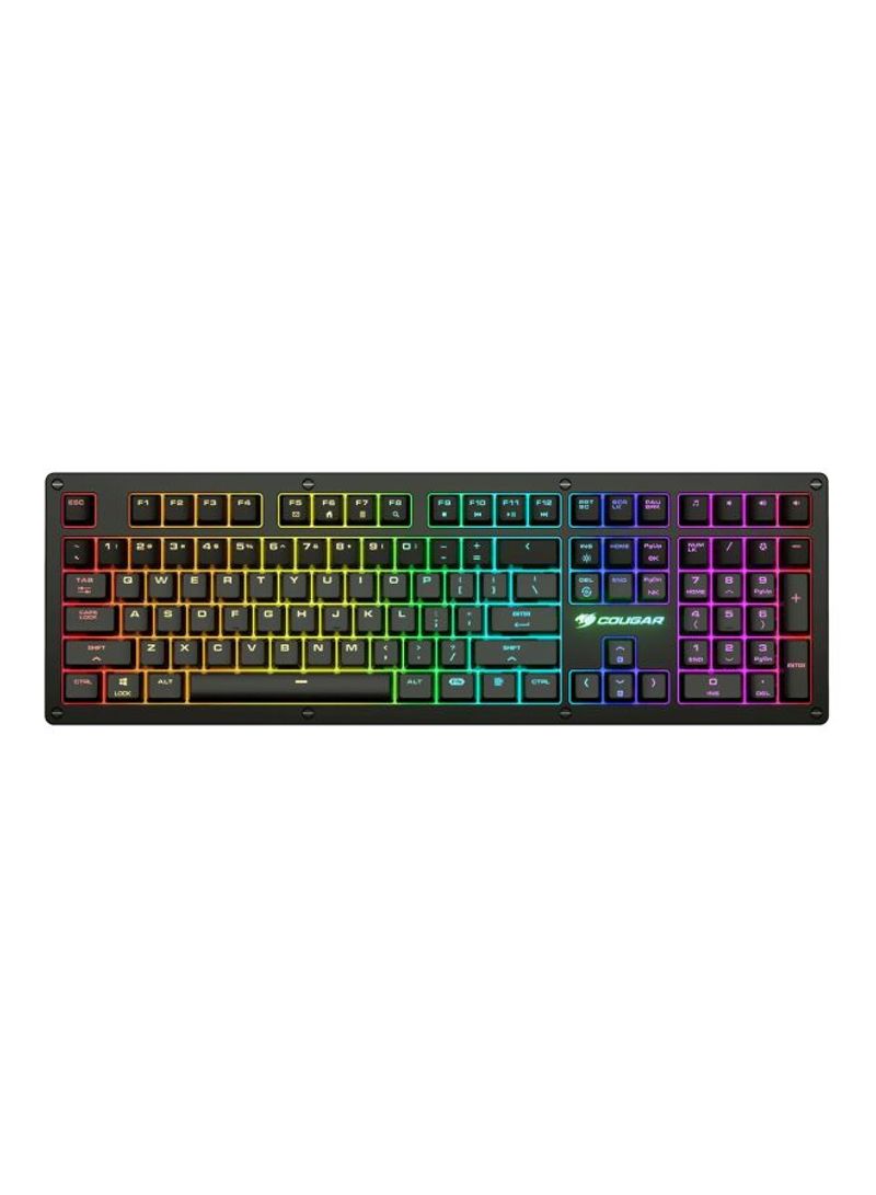 RGB Mechanical Gaming Keyboard 14x45x3cm Black/Yellow/Pink