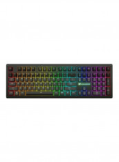 RGB Mechanical Gaming Keyboard 14x45x3cm Black/Yellow/Pink