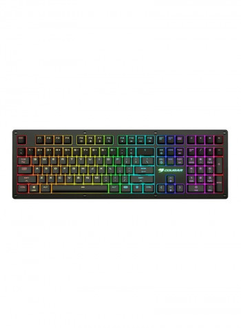 RGB Mechanical Gaming Keyboard 14x45x3cm Black/Yellow/Pink