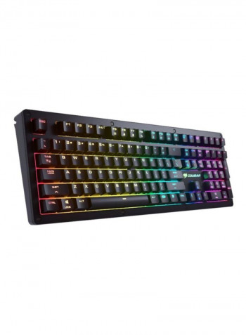 RGB Mechanical Gaming Keyboard 14x45x3cm Black/Yellow/Pink