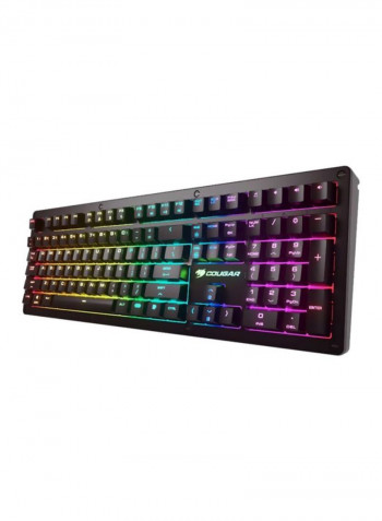 RGB Mechanical Gaming Keyboard 14x45x3cm Black/Yellow/Pink