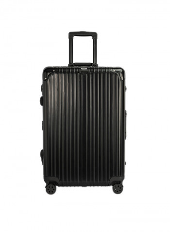 Zipperless Luggage Trolley With Spinner Wheels 28-Inch Black