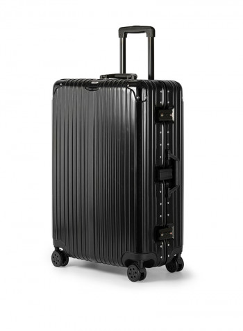 Zipperless Luggage Trolley With Spinner Wheels 28-Inch Black