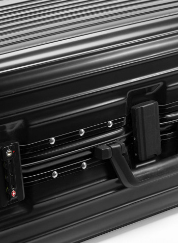 Zipperless Luggage Trolley With Spinner Wheels 28-Inch Black