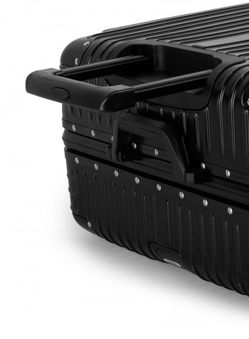 Zipperless Luggage Trolley With Spinner Wheels 28-Inch Black