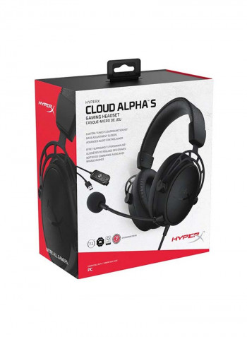 Cloud Alpha S Wired Over-Ear Gaming Headphones With Mic For PS4/PS5/XOne/XSeries/NSwitch/PC Black