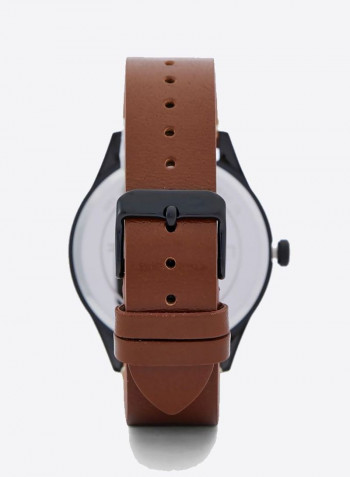 Men's Traveler Leather Analog Watch 2011106