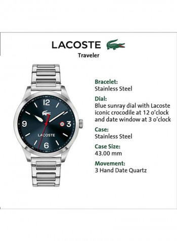 Men's Traveler Stainless Steel Analog Watch 2011108