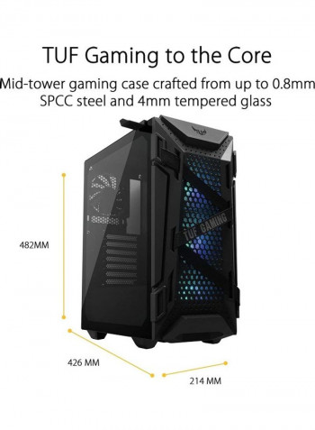 TUF Gaming ATX Mid-Tower With Tempered Glass Side Panel