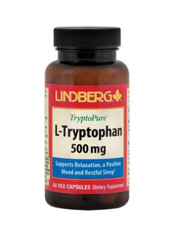 L-Tryptophan Dietary Supplement - 60 Vegetarian Capsules
