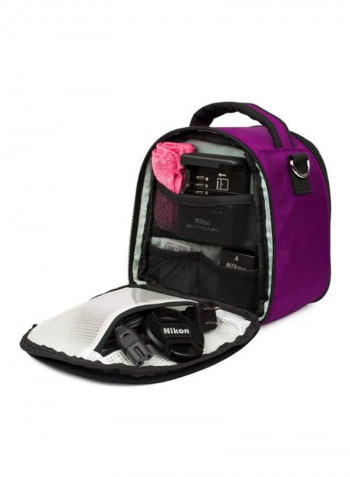 Protective Carrying Case For Canon PowerShot Camera Purple/Black