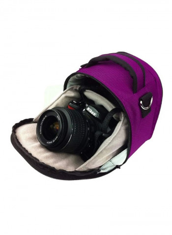 Protective Carrying Case For Nikon Camera Purple/Black