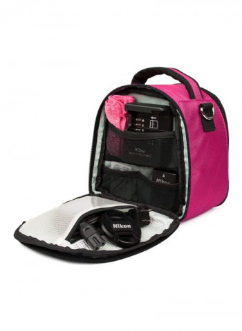 Protective Camera Bag For YI 4K Sports And Action Video Camera Pink/Black