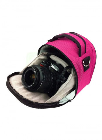 Protective Camera Bag For YI 4K Sports And Action Video Camera Pink/Black