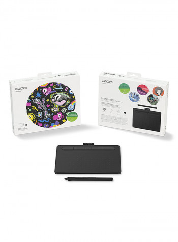 Wireless USB Graphic Drawing Tablet Small Black