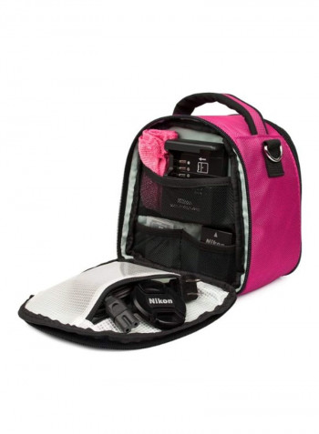Protective Carrying Bag For Canon PowerShot Camera Black/Pink