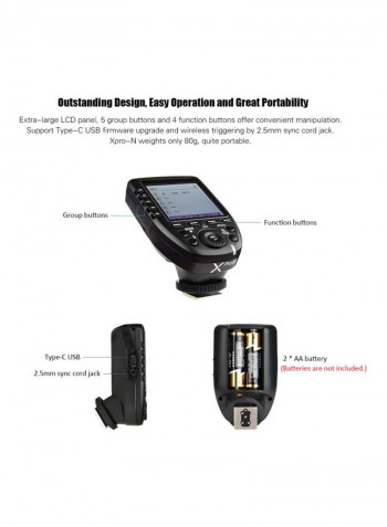 Flash Trigger Transmitter 9x5.8x5centimeter Black