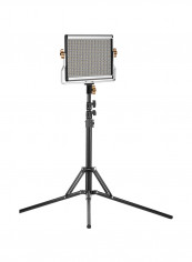 Portable Video Light Panel Fill-In Lamp With Stand Black