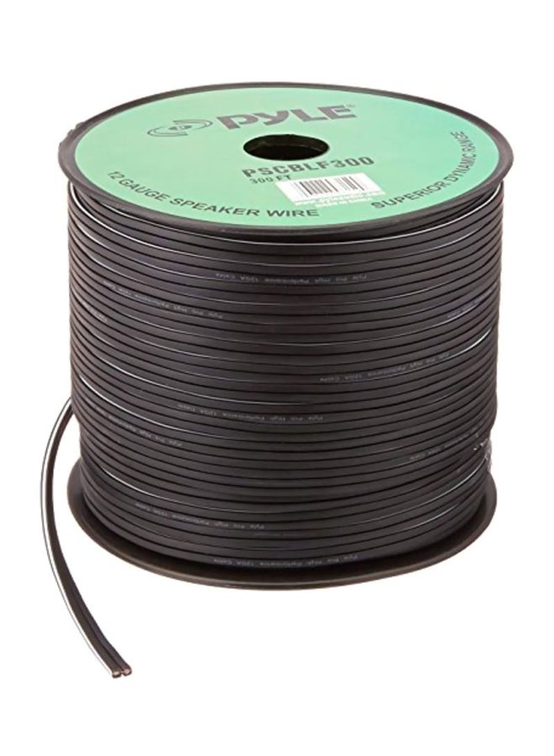 12 AWG Spool Speaker Cable With Rubber Jacket 300feet Black