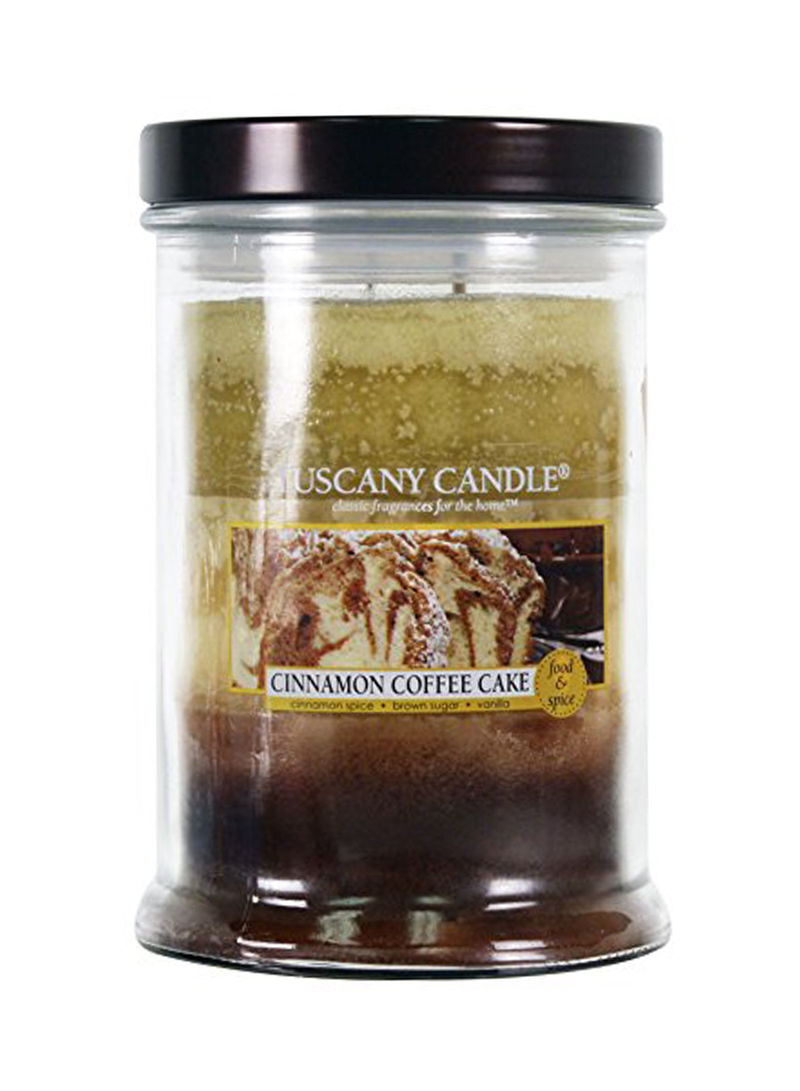 Tuscany Cinnamon Coffee Cake Scented Candle Brown 6x3.75x3.75inch