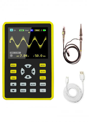 Portable Digital Mini Oscilloscope Black/Yellow/White