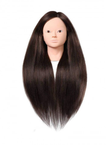 Manikin Doll Head With Table Clamp Stand And Tools Pack Brown