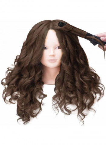 Manikin Doll Head With Table Clamp Stand And Tools Pack Brown