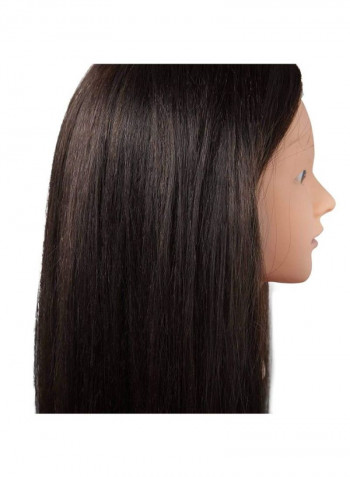 Manikin Doll Head With Table Clamp Stand And Tools Pack Brown