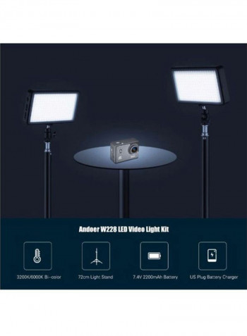 LED Dimmable Photography Light With Accessories White