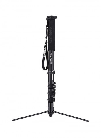 4-Section Photography Camera Monopod Black