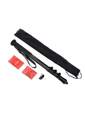 4-Section Photography Camera Monopod Black