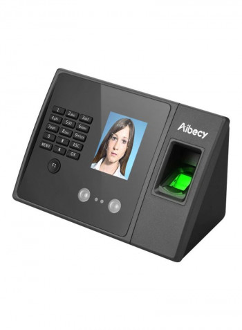 Biometric Time Attendance Machine Black