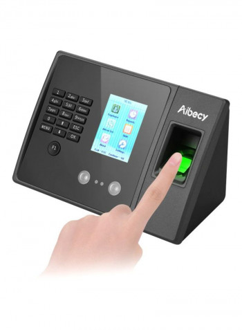 Biometric Time Attendance Machine Black