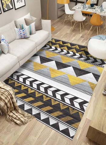 Geometric Pattern Machine Washable Multipurpose Mat Multicolour 140x200cm