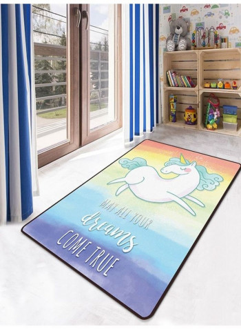 Unicorn Printed Door Mat Multicolour 140x200cm
