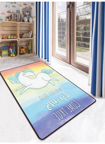 Unicorn Printed Door Mat Multicolour 140x200cm