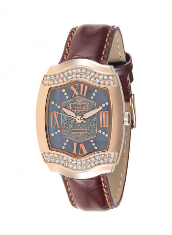 Women's Leather Analog Watch GLS134RPEO