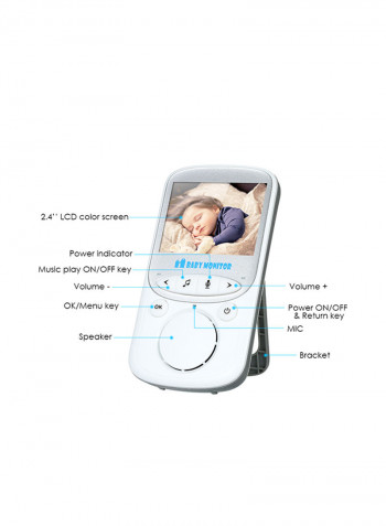 2.4 inches Color LCD Wireless Digital Baby Monitor With Infrared Night Vision Two-way Talkback