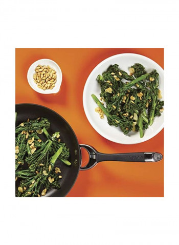 2-Piece Anodized Nonstick Frying Pan Set Black/Silver
