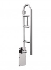 L-Shape Keeney Cover Flange Grab Bar Silver 20inch