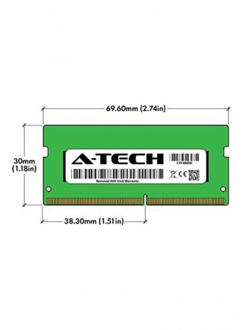 2-Piece DDR4 SODIMM PC4-21300 RAM Set 8GB Green/Black