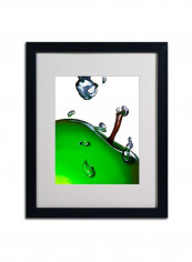 Granny Splash II Canvas Wall Art Green/White 16 x 20inch